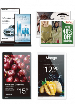 Полноцветные ценники с цветной электронной бумагой