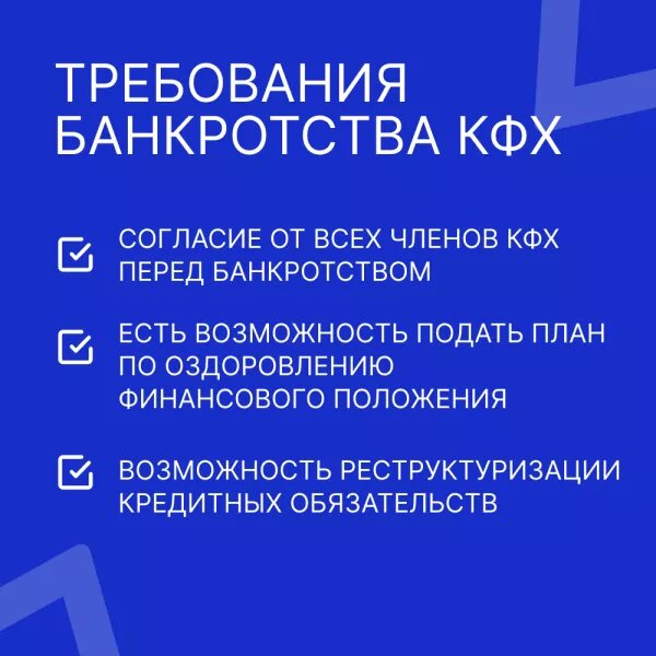 КАКИЕ ОБЯЗАТЕЛЬНЫЕ ТРЕБОВАНИЯ ДЛЯ БАНКРОТСТВА КФХ ВЫДЕЛЯЮТСЯ? МЫ ЧАСТО СТАЛКИВАЕМСЯ С ПРАКТИКОЙ С ФАКТОРОМ СПАДА ПРОИЗВОДСТВА ПРИ БАНКРОТСТВЕ КФХ.-2