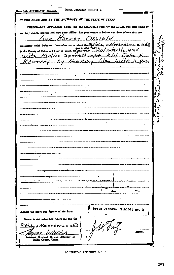 Слушания Комиссии Уоррена, том XX  Страница 321 из 818