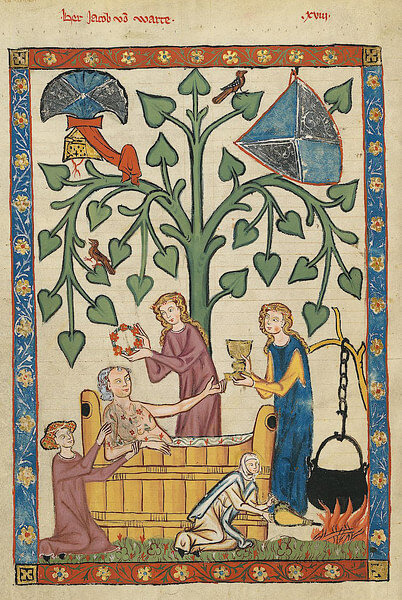 Средневековый дворянин принимает ванну
Неизвестный художник. Из открытого источника. 