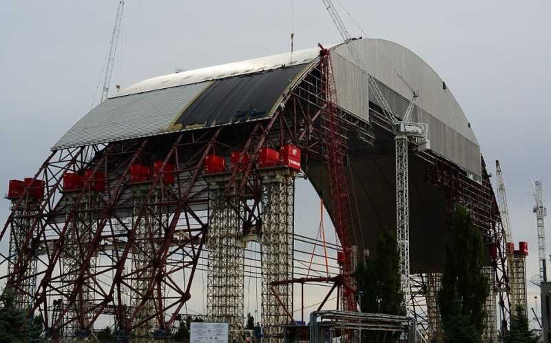 Строительство Саркофага ЧАЭС в 2015 году