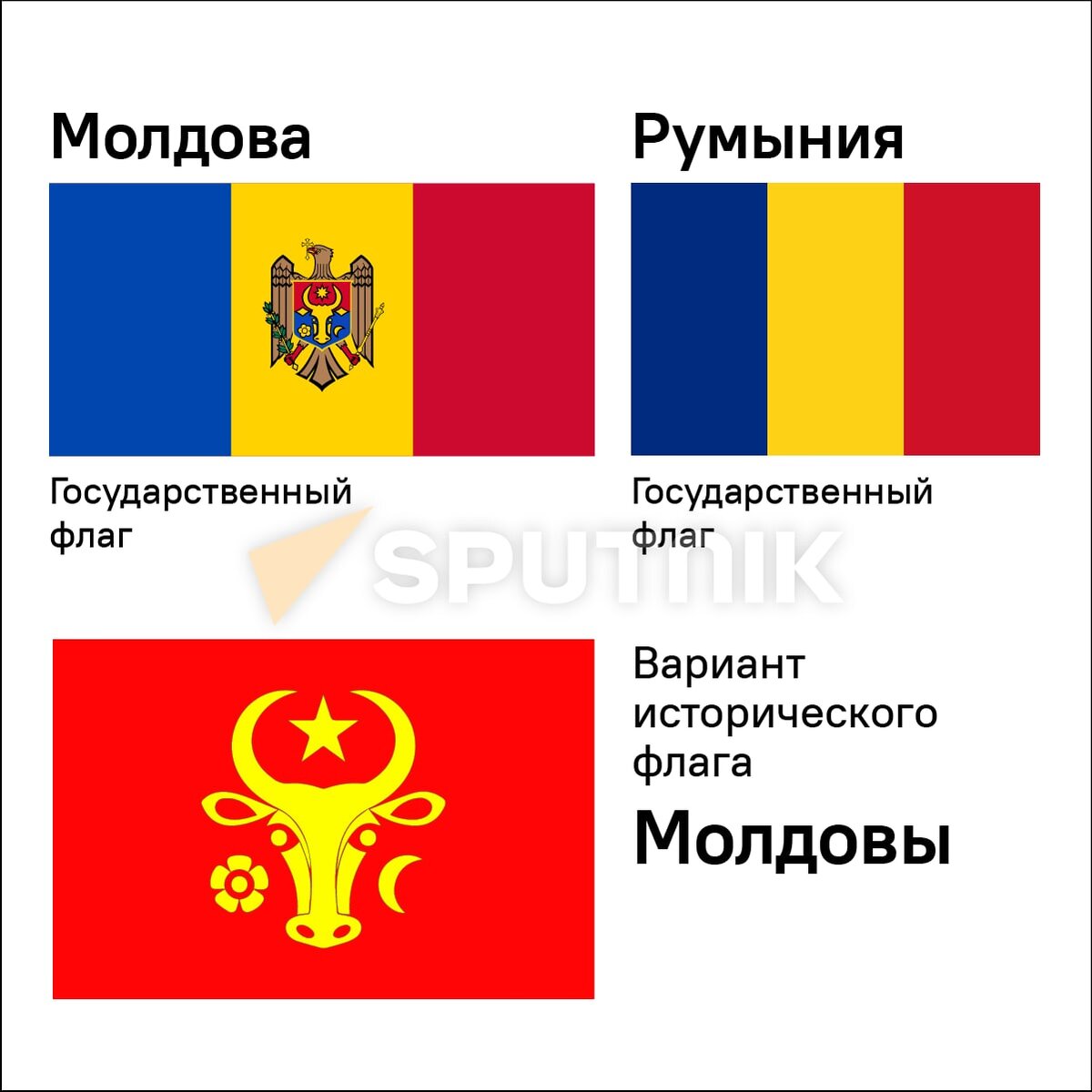 Как выглядит флаг молдавии