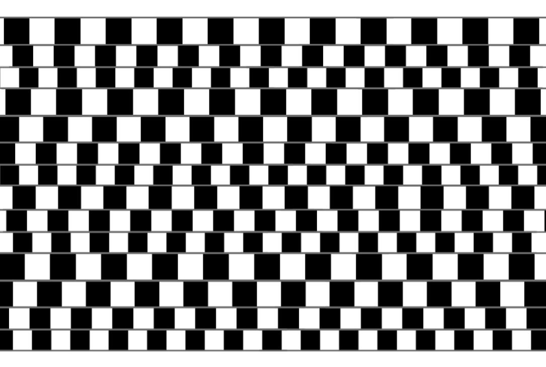 Оптическая иллюзия с линиями