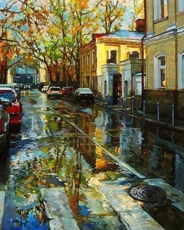 «Москва. Потаповский после дождя», Сергей Волков