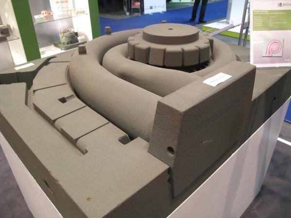 Пример напечатанной литейной формы методом спекания плакированного песка