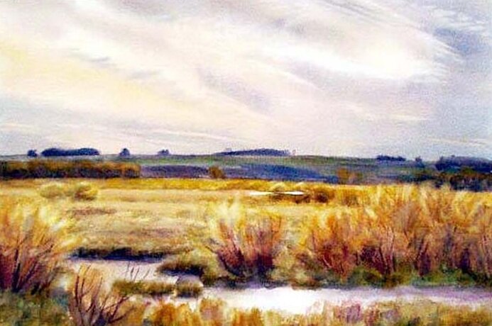 Осенний свет. 1978г. Акварель