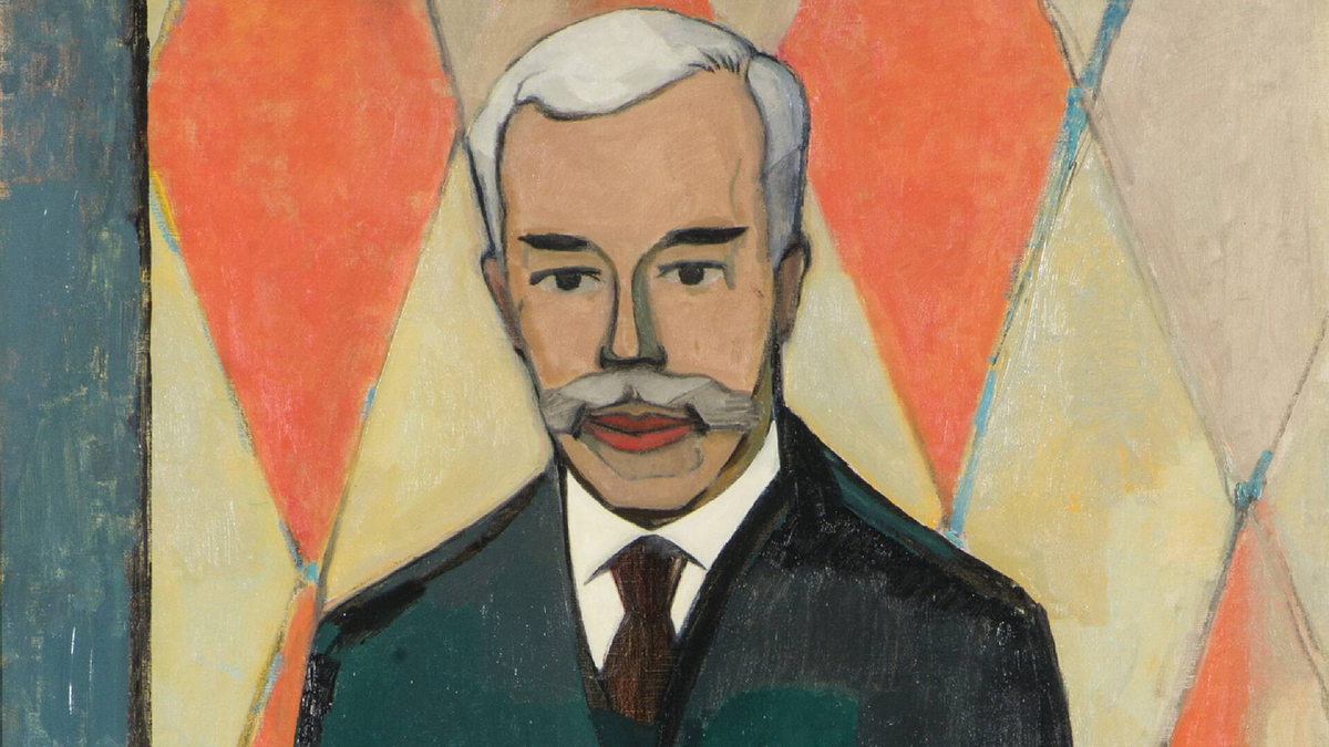 Фрагмент картины Христиана Корнелиуса (Ксан) Крона Портрет С. И. Щукина (в рост),
1916 год. © Государственный Эрмитаж