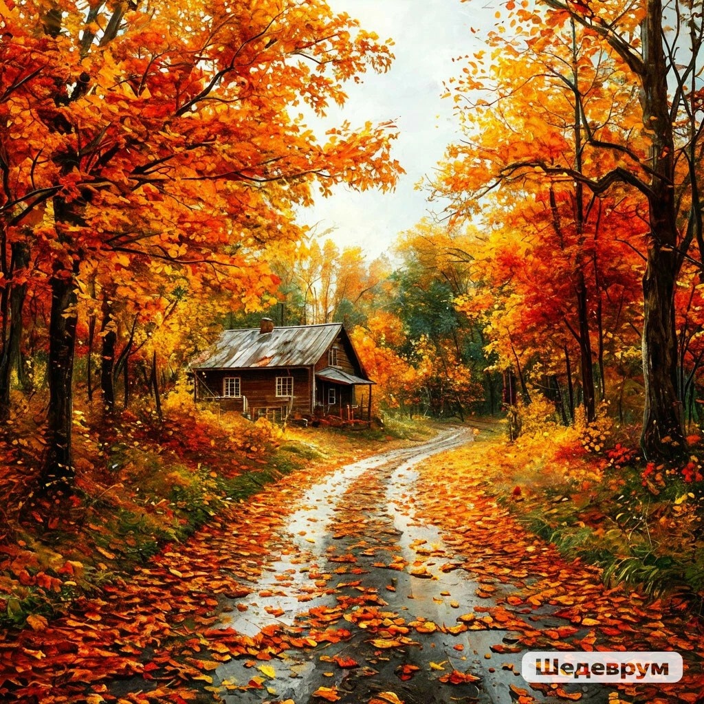 Примерно так выглядит дорога, где я гуляю.