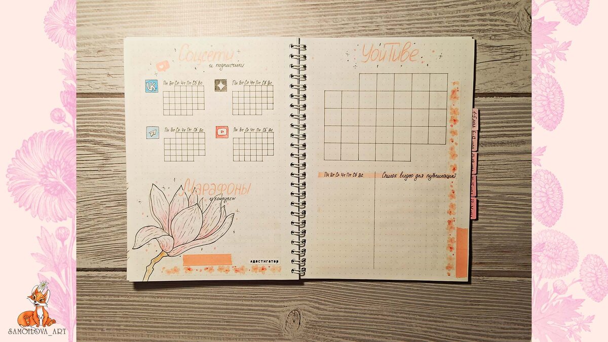 Разворот "Соцсети и марафоны и YouTube"