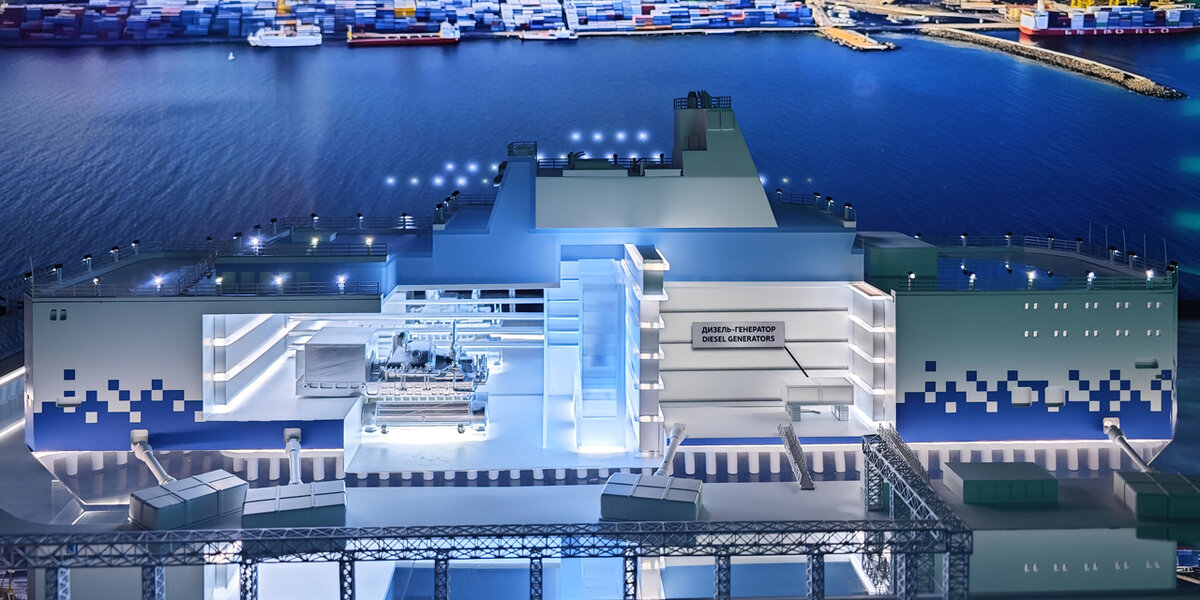   Визуализация плавучей атомной электростанции Росатома