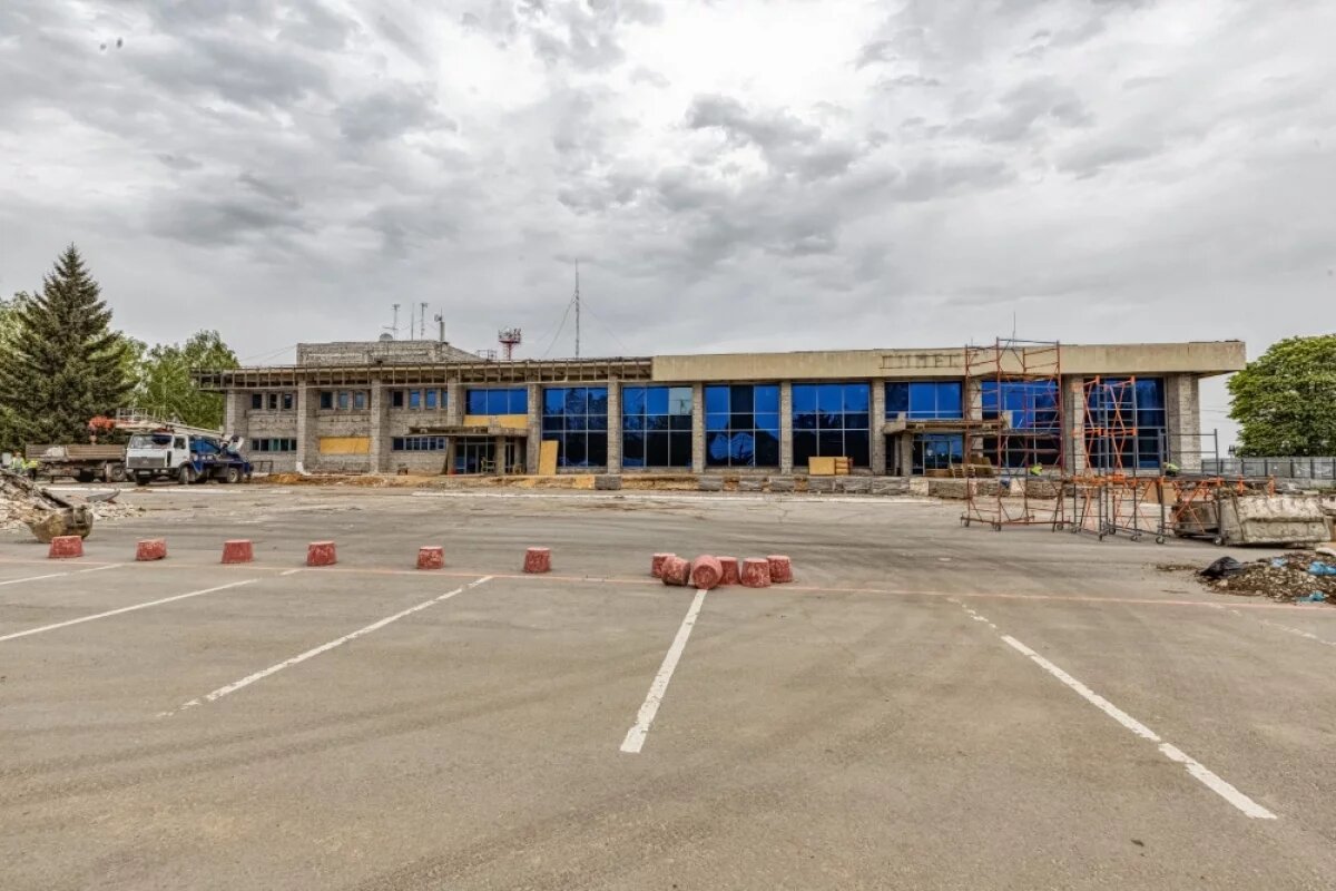    Начался капитальный ремонт фасада терминала липецкого аэропорта