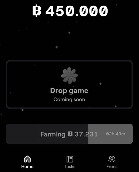 Процесс фарминга в приложении