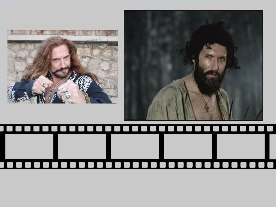 Скандальный Джигурда сыграл  в "Ермаке" Ивана   Кольцо  так колоритно,  харизматично, что забыть невозможно.   Кадр из фильма (справа) "Ермак". Коллаж автора.