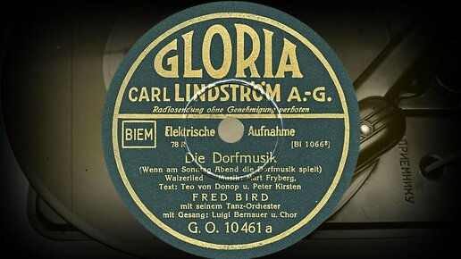 Die Dorfmusik - FRED BIRD mit seinem Tanz-Orchester, mit Gesang: Luigi Bernhuber und Chor (1932)