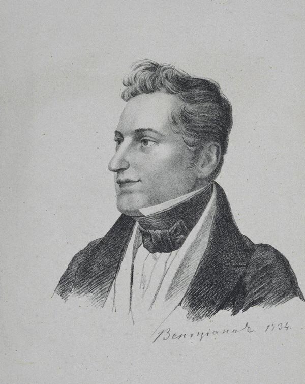 Николай Васильевич Гоголь. А. Г. Венецианов. Автолитография, 1834 г. Источник: Институт русской литературы РАН