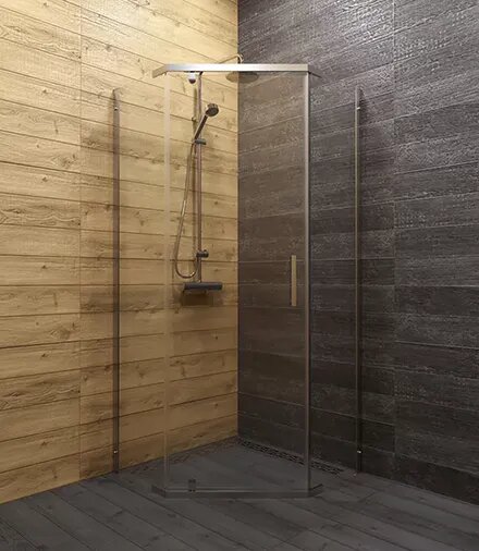 Душевое ограждение без крыши. Источник: petrovich.ru