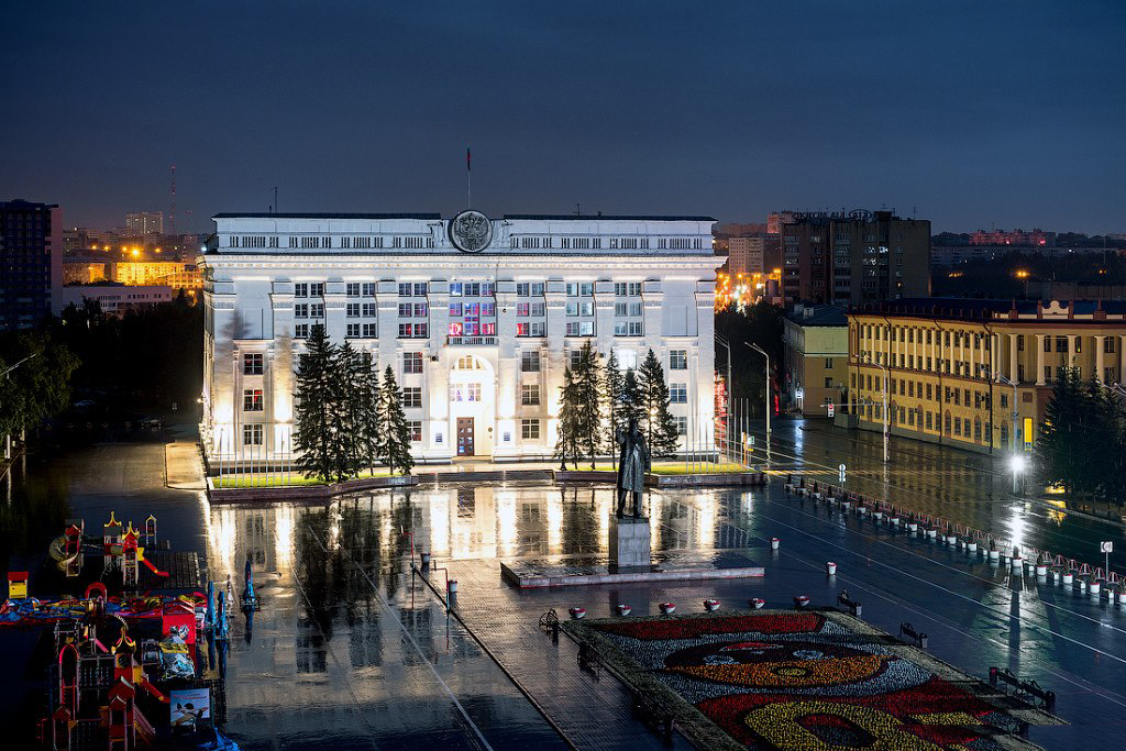 Площадь Советов в городе Кемерово.