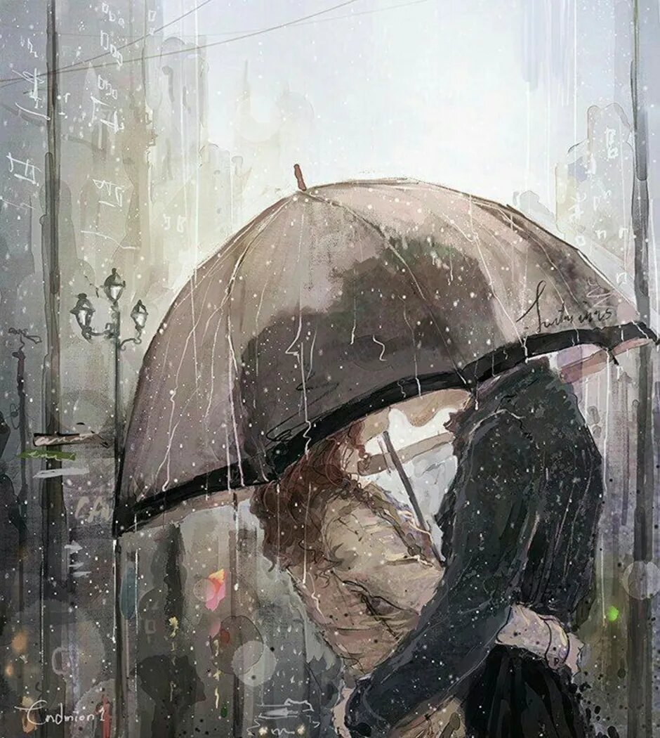 Аниме Киссинг "Под дождём"