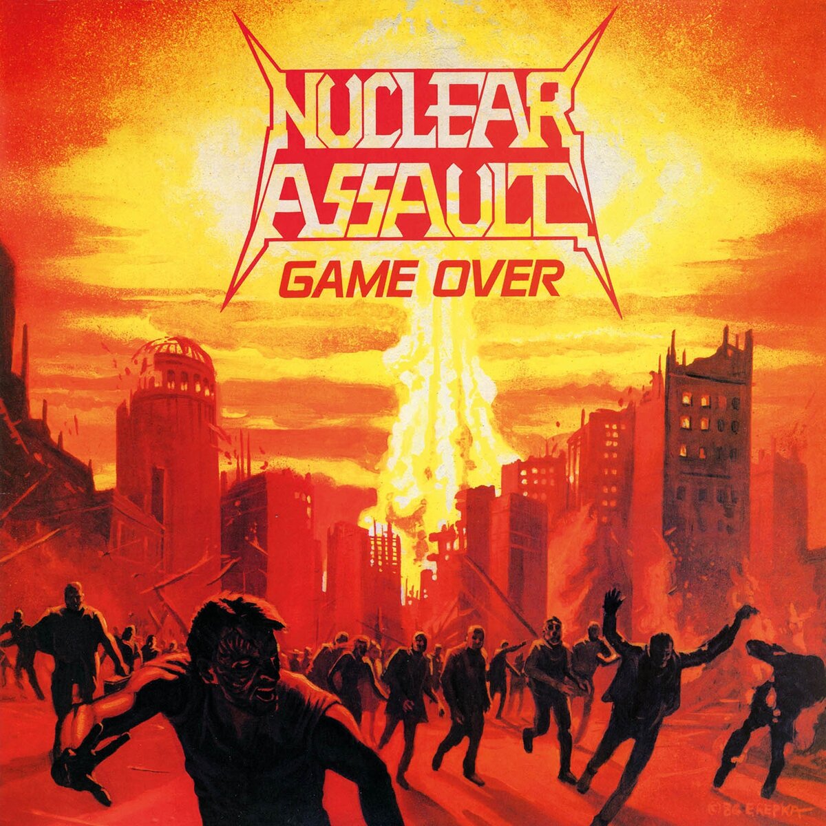 Обложка альбома Nuclear Assault "Game Over" 