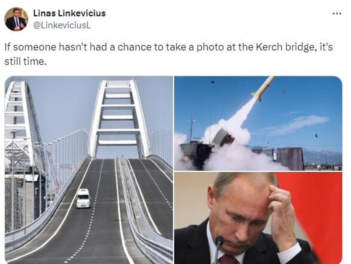    Скриншот поста литовского дипломата Линкявичюса в соцсети X© Страница в X Линаса Линкявичюса