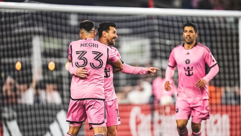    Лионель Месси в матче против «Нью-Ингленд Революшн».ФК «Интер Майами»