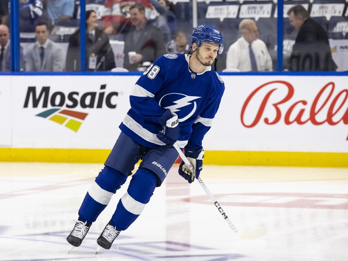    Хоккеист "Тампа-Бэй Лайтнинг" Михаил Сергачев© Фото : twitter.com/tblightning