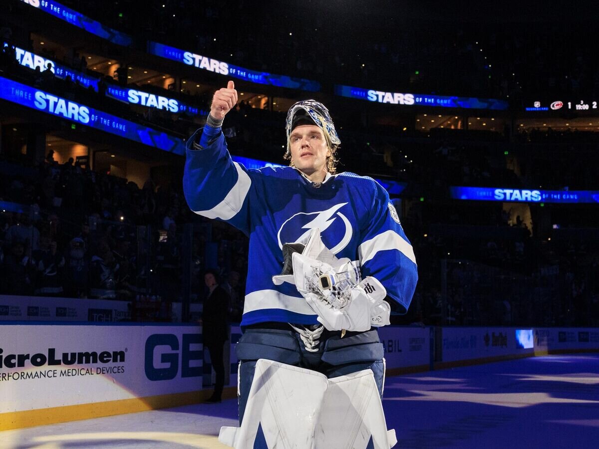    Голкипер "Тампа-Бэй Лайнинг" Андрей Василевский© Фото : twitter.com/tblightning