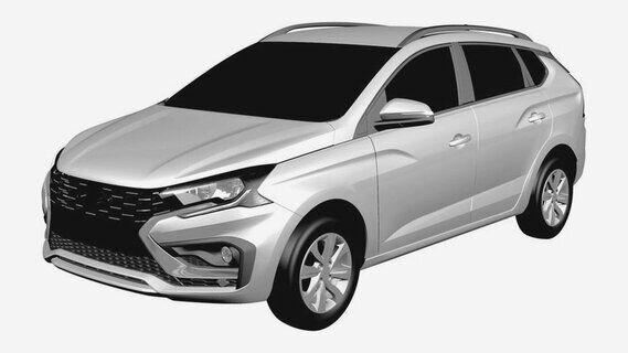 Патентное изображение новой LADA Iskra в кузове универсал из базы Федерального института промышленной собственности