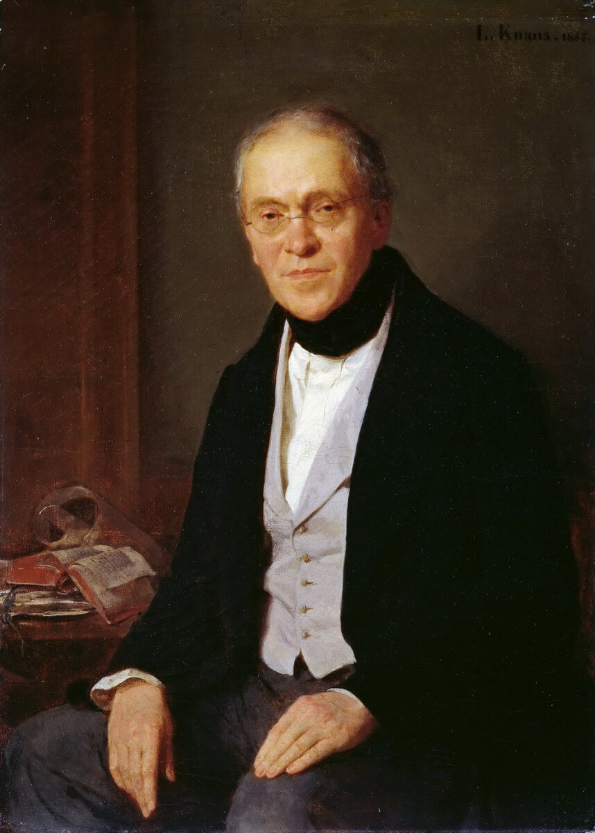 Л. Кнаус. Портрет Г. Ф. Ваагена, 1855 (старая Национальная галерея, Берлин)