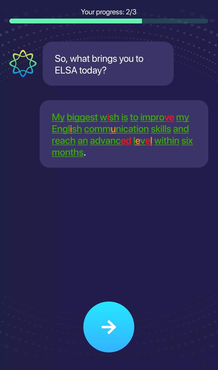 Красным и жёлтом - мои ошибки в произношеним 