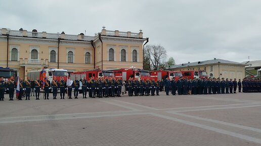 375 лет пожарной охране России. Торжественное мероприятие в Вологде на Кремлёвской площади