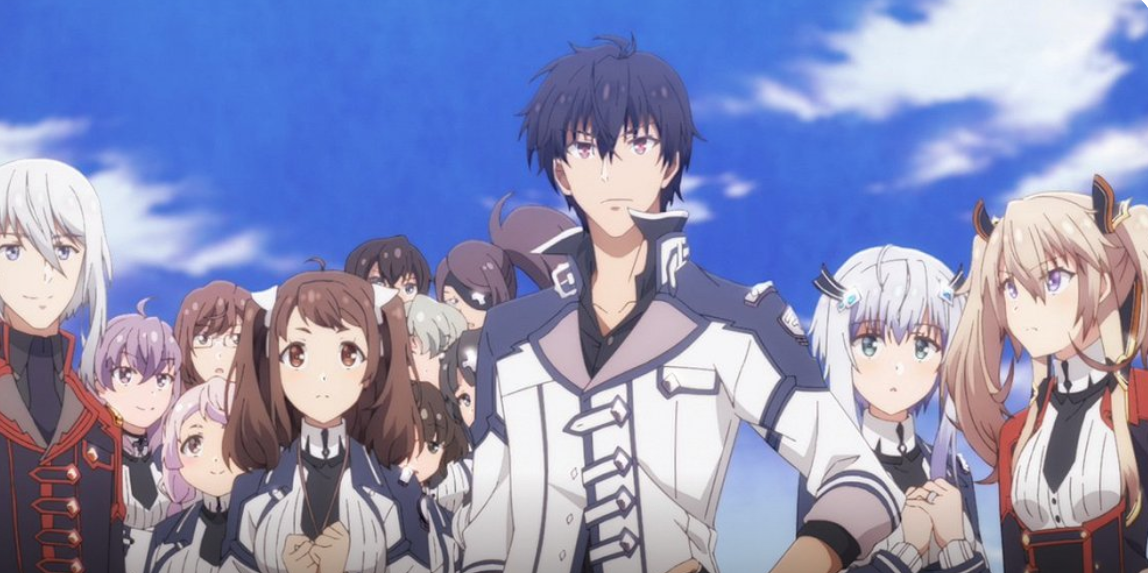 Кадр из аниме "Непризнанный академией владыка тьмы"