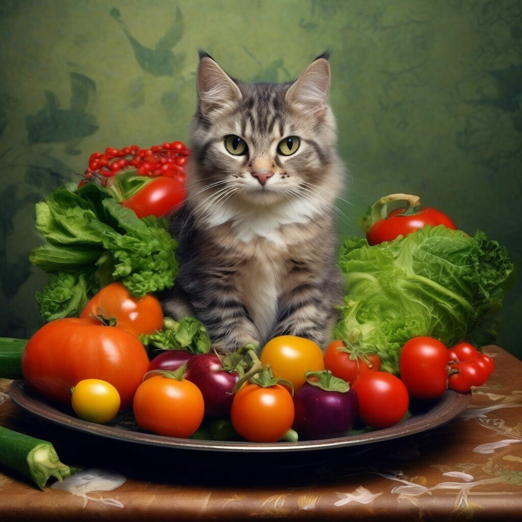 Кот среди овощей (Шедеврум)