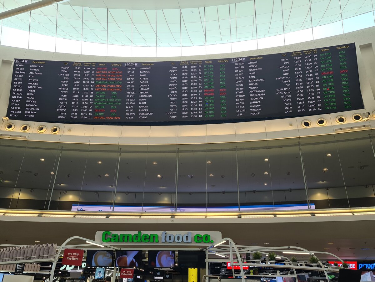 Расписание вылетов из Бен-Гуриона