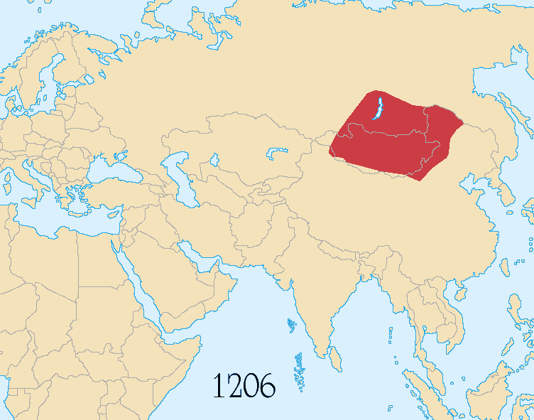 Авторство: User: Astrokey44, modified by Sting. Image:Mongol_Empire_map.gif (alternative colours)Based on the freely licenced Image:Genghis khan empire at his death.png using information from maps of the Mongol Empire in atlases and on the web such as [1], [2], [3], [4], [5]. Made in Photoshop and Painter., CC BY-SA 2.5, https://commons.wikimedia.org/w/index.php?curid=23348014