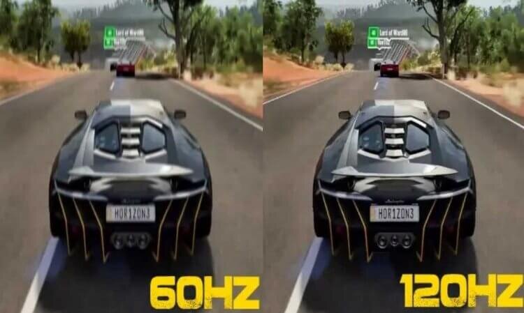    Высокая частота обновления делает анимации плавнее, избавляя их от рывков