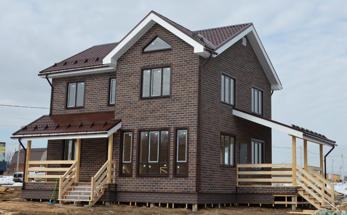 Фото построенного дома по проекту"Вельможа"