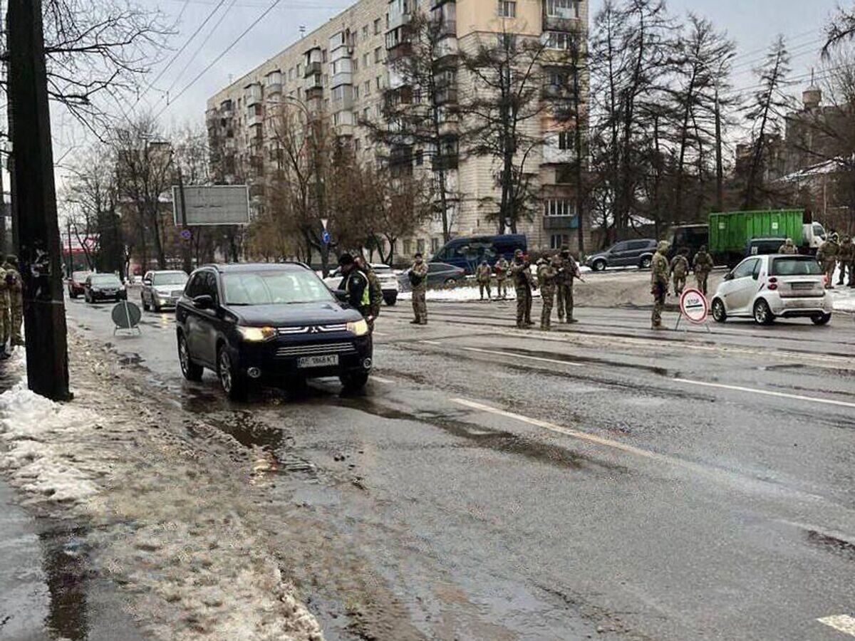    Блокпост в Киеве© Фото : соцсети