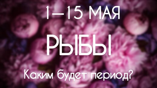 Рыбы ♓️ Период с 1 по 15 Мая 2024. Таро-гороскоп