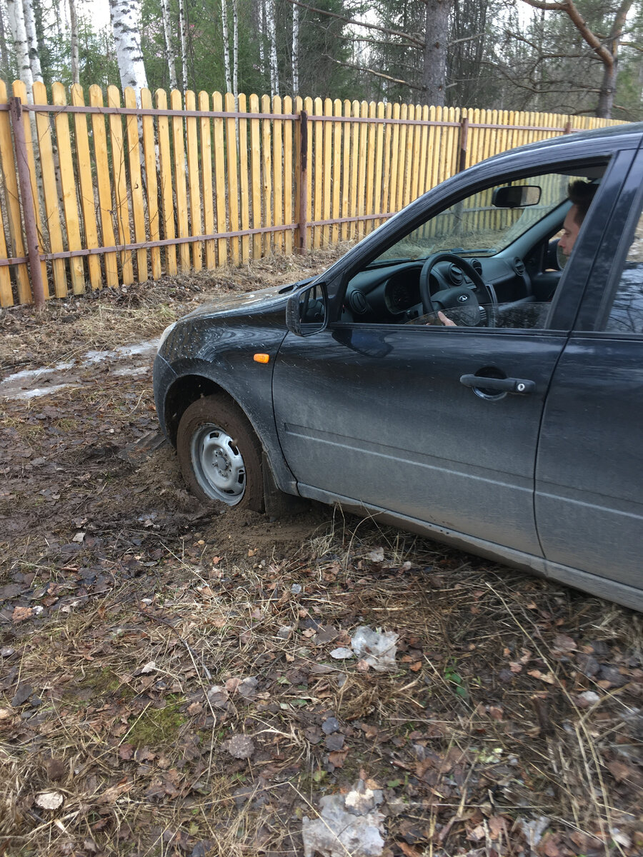 Колеса увязли в колее