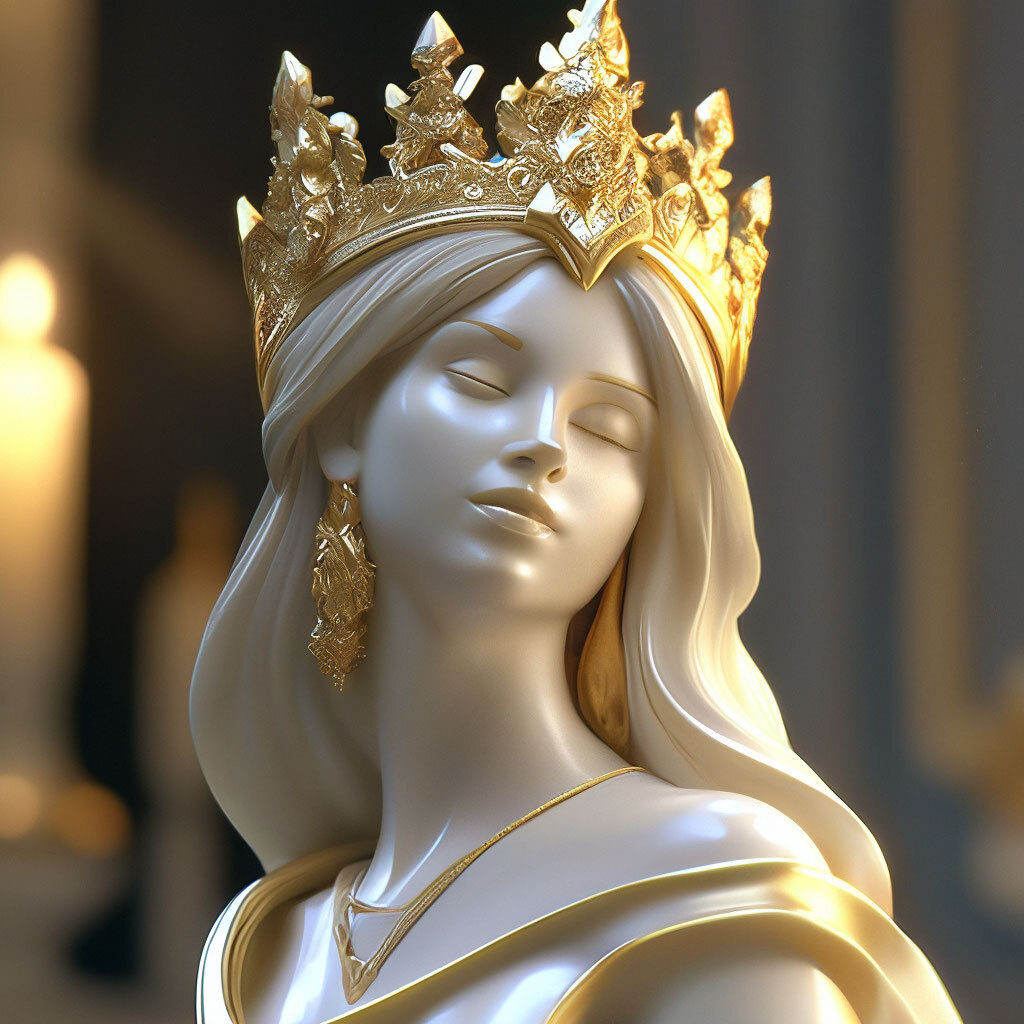 Скульптура из слоновой кости. Видение нейросети. 