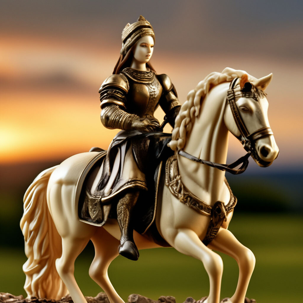 Всадница. Слоновая кость. Нейросеть. 