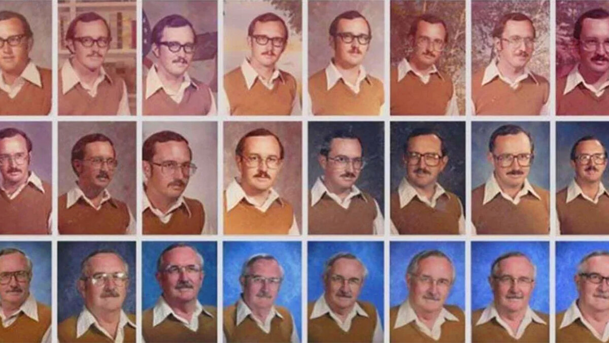 Фотографии учителя физкультуры на школьный альбом с 1973 по 2013 годы