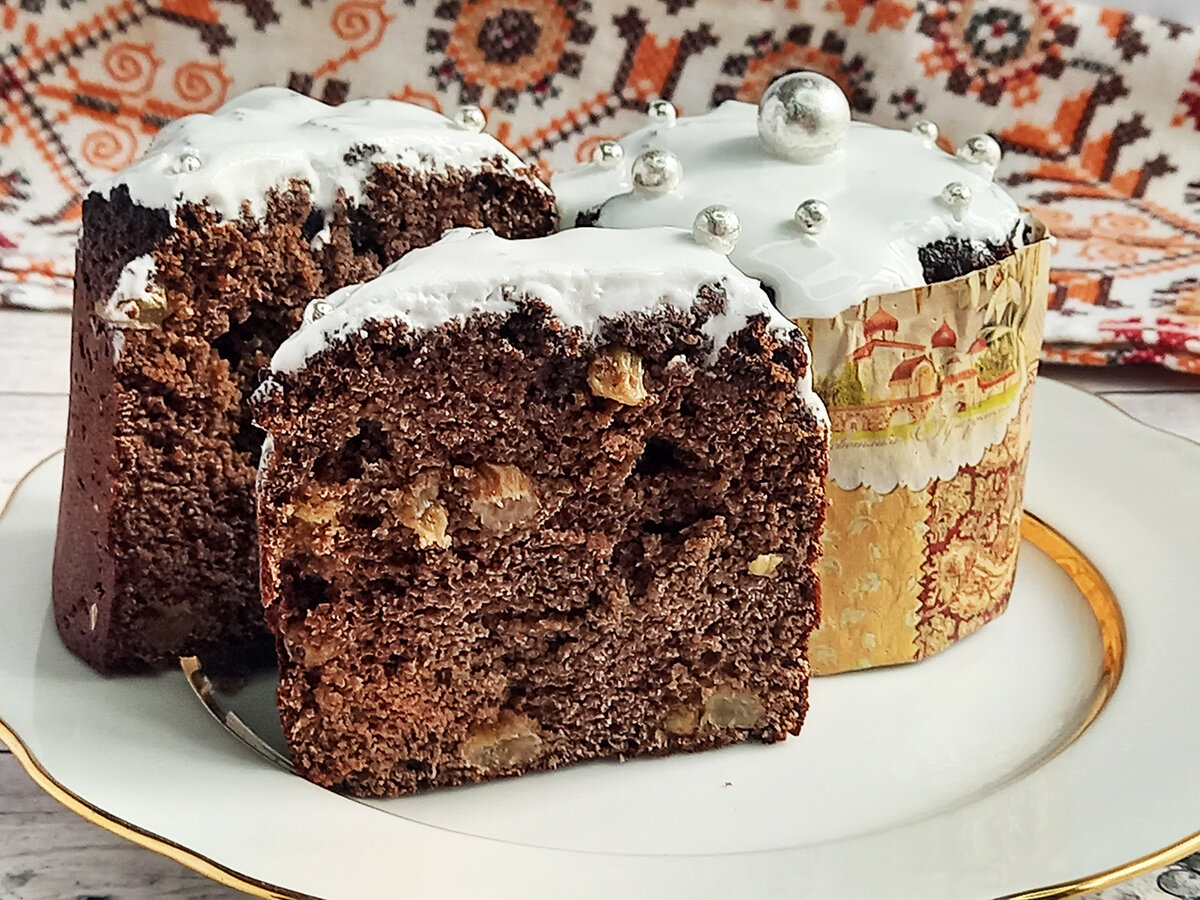 Шоколадный кулич из кокосовой муки