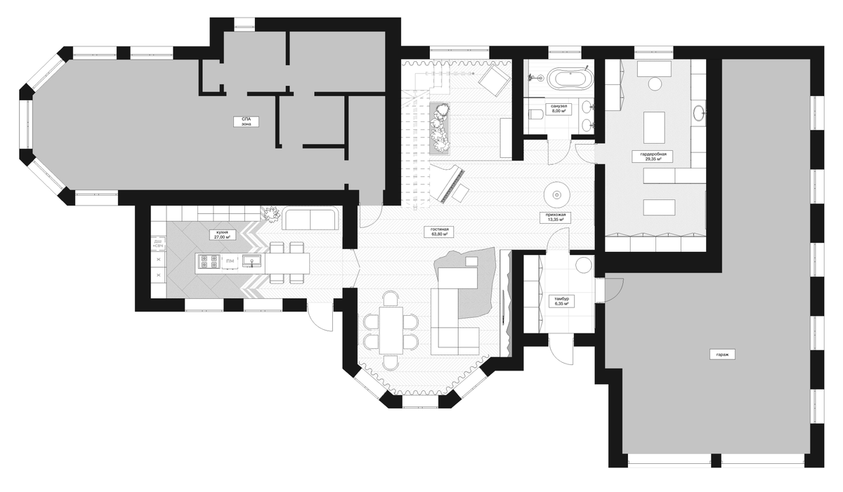 План 1 этажа