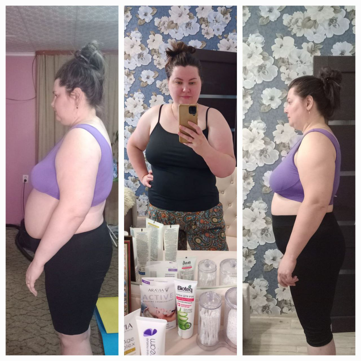 Начало, 2й и 3й месяц похудения
