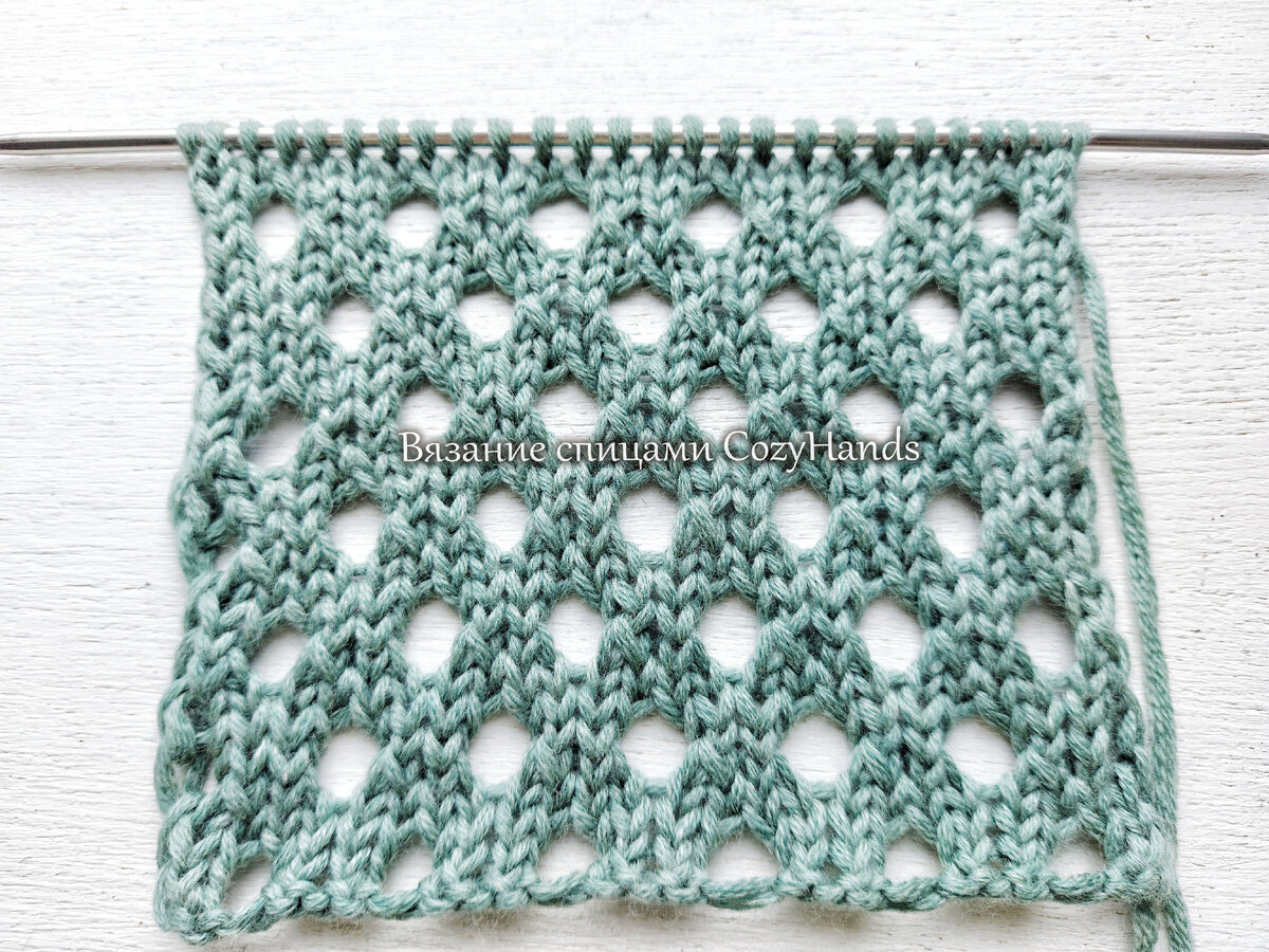 Красивый лаконичный узор для вязания джемпера, кардигана, летнего топа, сарафана