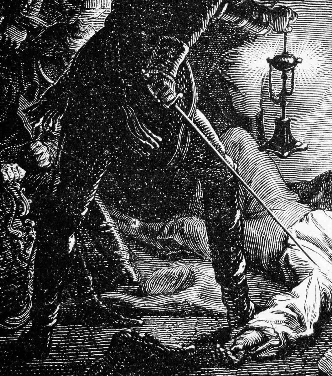 Фрагмент гравюры Ж.-Ж. Утвайта по рис. Ф.-Э.-А. Филиппото, между 1882-1884 гг.