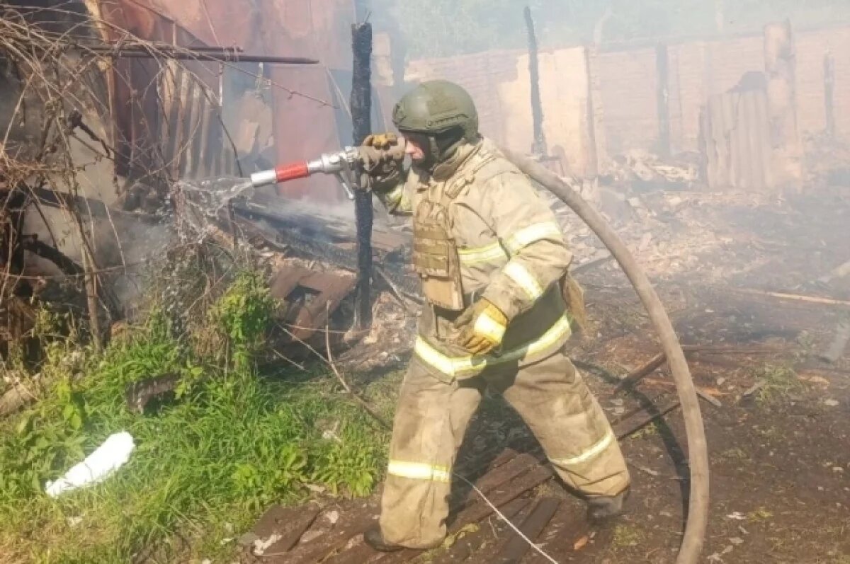    В результате атаки ВСУ в Глушковском районе Курской области начался пожар