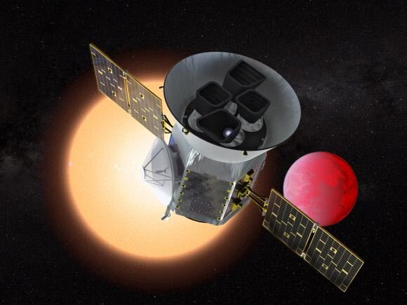     Иллюстрация TESS, наблюдающего транзит планеты. Источник: NASA’s Goddard Space Flight Center